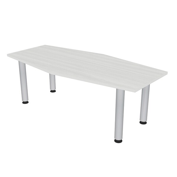 33.5 in W, 59.5 in L, 29 in H, Engineered Wood Top, White